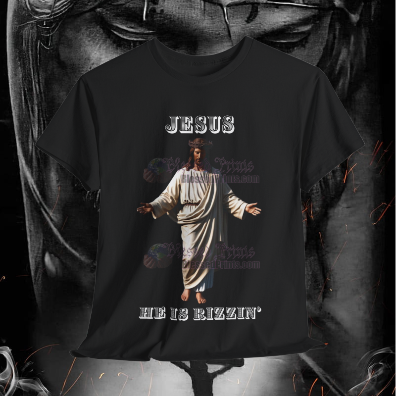 Jesus Is Rizzin' T-Shirt Easter 2025 Black White Purple Pink Rizzen' Rizzen Jesus Is Rizzin' T-Shirt Easter 2025 Black White Purple Pink Rizzen' Rizzen