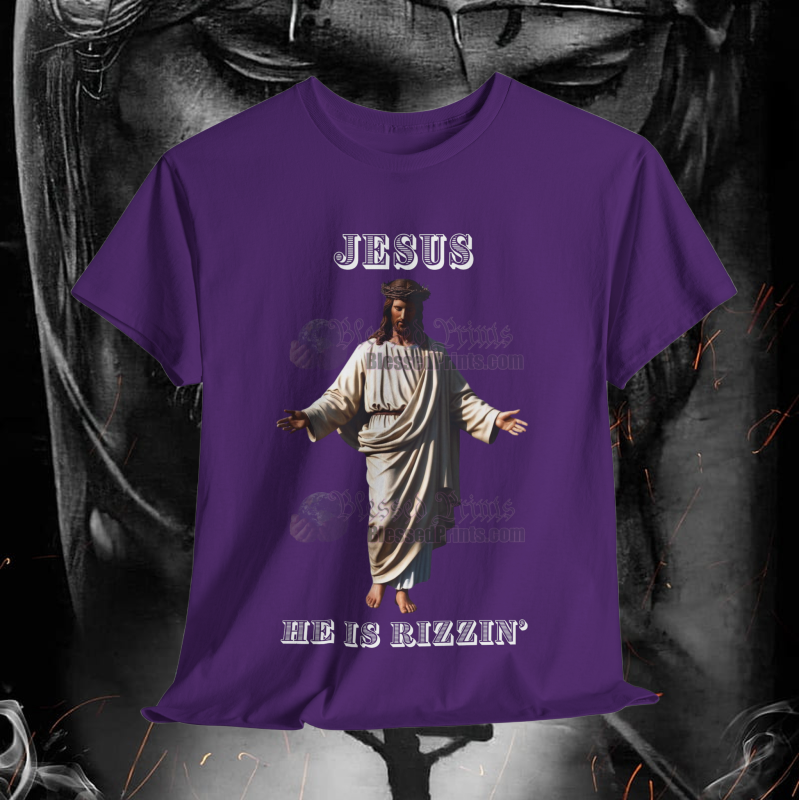 Jesus Is Rizzin' T-Shirt Easter 2025 Black White Purple Pink Rizzen' Rizzen Jesus Is Rizzin' T-Shirt Easter 2025 Black White Purple Pink Rizzen' Rizzen