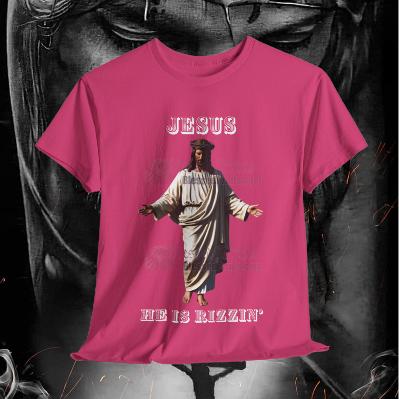 Jesus Is Rizzin' T-Shirt Easter 2025 Black White Purple Pink Rizzen' Rizzen Jesus Is Rizzin' T-Shirt Easter 2025 Black White Purple Pink Rizzen' Rizzen