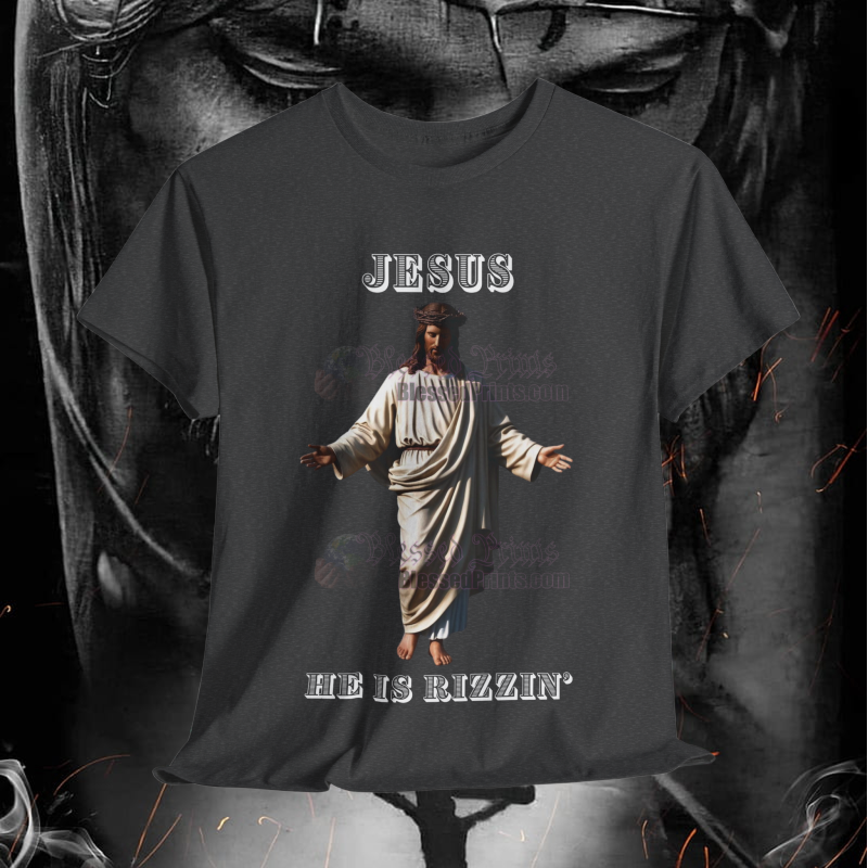 Jesus Is Rizzin' T-Shirt Easter 2025 Black White Purple Pink Rizzen' Rizzen Jesus Is Rizzin' T-Shirt Easter 2025 Black White Purple Pink Rizzen' Rizzen