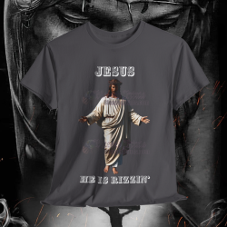 Jesus Is Rizzin' T-Shirt Easter 2025 Black White Purple Pink Rizzen' Rizzen