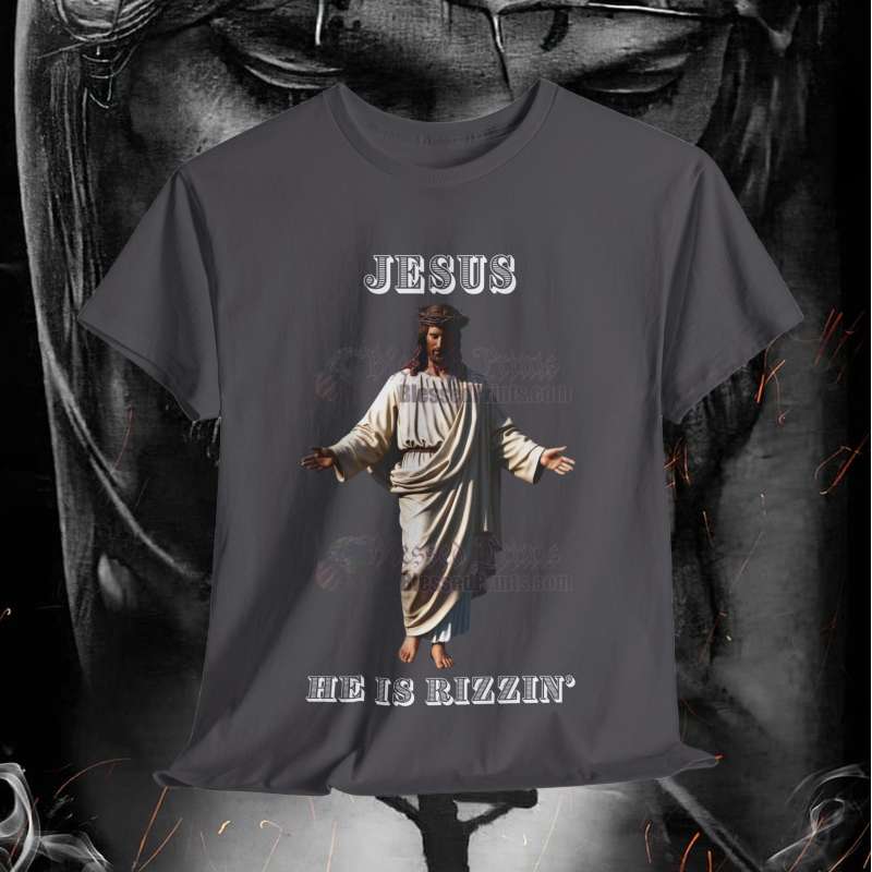 Jesus Is Rizzin' T-Shirt Easter 2025 Black White Purple Pink Rizzen' Rizzen Jesus Is Rizzin' T-Shirt Easter 2025 Black White Purple Pink Rizzen' Rizzen
