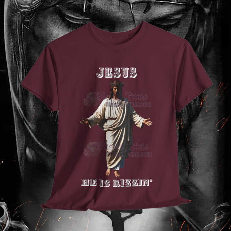 Jesus Is Rizzin' T-Shirt Easter 2025 Black White Purple Pink Rizzen' Rizzen Jesus Is Rizzin' T-Shirt Easter 2025 Black White Purple Pink Rizzen' Rizzen