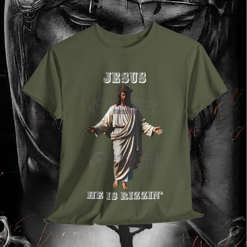 Jesus Is Rizzin' T-Shirt Easter 2025 Black White Purple Pink Rizzen' Rizzen Jesus Is Rizzin' T-Shirt Easter 2025 Black White Purple Pink Rizzen' Rizzen