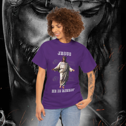 Jesus Is Rizzin' T-Shirt Easter 2025 Black White Purple Pink Rizzen' Rizzen
