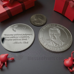 Charlie Kirk The Fight Continues Turning Point TPUSA Silver Plated Coin