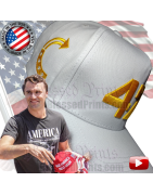 Charlie Kirk 47 White Hat Cap Gold Shiny Letters MAGA Turning Point MAGA Make America Great Again Hat Cap