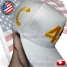 Charlie Kirk 47 White Hat Cap Gold Shiny Letters MAGA Turning Point MAGA Make America Great Again Hat Cap