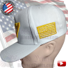 Charlie Kirk 47 White Hat Cap Gold Shiny Letters MAGA Turning Point MAGA Make America Great Again Hat Cap