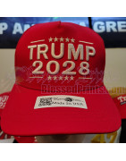 Trump 2028 Hat Cap RED 45 - 47 Made In USA Flag Trump 2028 Hat Cap MAGA USA 2028