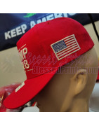 Trump 2028 Hat Cap RED 45 - 47 Made In USA Flag Trump 2028 Hat Cap MAGA USA 2028