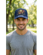 USA 250th Anniversary Made In USA  Cap Hat Veteran Eagle Navy Blue