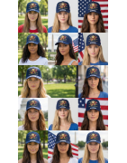 USA 250th Anniversary Made In USA  Cap Hat Veteran Eagle Navy Blue