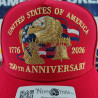 USA 250th Anniversary Made In USA  Cap Hat Veteran Eagle Red