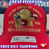 USA 250th Anniversary Made In USA  Cap Hat Veteran Eagle Red