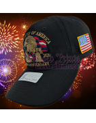 USA 250th Anniversary Made In USA  Cap Hat Veteran Eagle Black