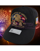 USA 250th Anniversary Made In USA  Cap Hat Veteran Eagle Black