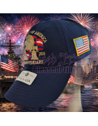 USA 250th Anniversary Made In USA  Cap Hat Veteran Eagle Navy Blue