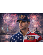 USA 250th Anniversary Made In USA  Cap Hat Veteran Eagle Navy Blue