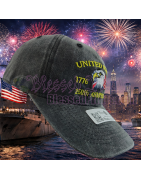 USA 250th Anniversary Made In USA  Cap Hat Veteran Eagle Black