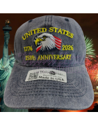 USA 250th Anniversary Made In USA  Cap Hat Veteran Eagle Black