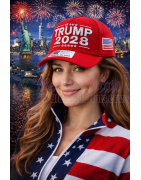 Trump 2028 Hat Cap RED 45 - 47 Made In USA Flag Trump 2028 Hat Cap MAGA USA 2028