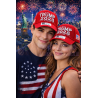 Trump 2028 Hat Cap RED 45 - 47 Made In USA Flag Trump 2028 Hat Cap MAGA USA 2028