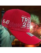 Trump 2028 Hat Cap RED 45 - 47 Made In USA Flag Trump 2028 Hat Cap MAGA USA 2028