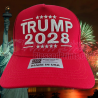Trump 2028 Hat Cap RED 45 - 47 Made In USA Flag Trump 2028 Hat Cap MAGA USA 2028