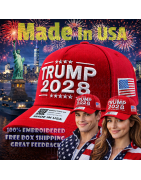 Trump 2028 Hat Cap RED 45 - 47 Made In USA Flag Trump 2028 Hat Cap MAGA USA 2028