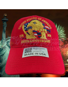 USA 250th Anniversary Made In USA  Cap Hat Veteran Eagle Red