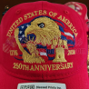USA 250th Anniversary Made In USA  Cap Hat Veteran Eagle Red