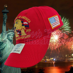 USA 250th Anniversary Made In USA  Cap Hat Veteran Eagle Red V2