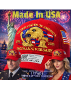 USA 250th Anniversary Made In USA  Cap Hat Veteran Eagle Red