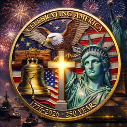 USA 250th Anniversary Made In USA  Gold Coin V3.0