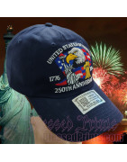 USA 250th Anniversary Made In USA  Cap Hat Veteran Eagle Black