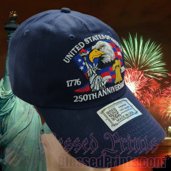 USA 250th Anniversary Made In USA  Cap Hat Veteran Eagle Black