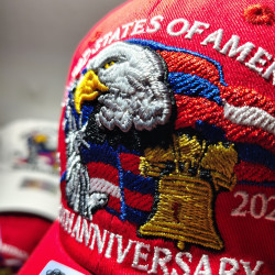 USA 250th Anniversary Made In USA  Cap Hat Veteran Eagle Black