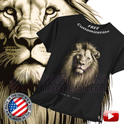 Jesus Lion of Juda T-Shirt Black V 1.0