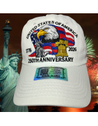 USA 250th Anniversary Made In USA  Cap Hat Veteran Eagle Black