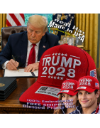 Trump 2028 Hat Cap RED 45 - 47 Made In USA Flag Trump 2028 Hat Cap MAGA USA 2028