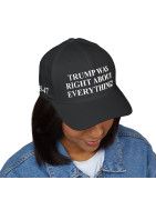 Trump Was Right About Everything Hat Cap Black Red Flex Fit
