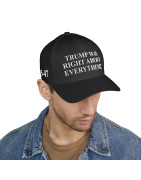 Trump Was Right About Everything Hat Cap Black Red Flex Fit