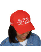 Trump Was Right About Everything Hat Cap Black Red Flex Fit