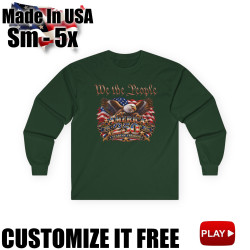 We the People 250th Anniversary Long Sleeve T-Shirt BLACK 10Colors FREE Personalization