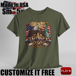 We the People 250th Anniversary Short Sleeve T-Shirt BLACK 10Colors FREE Personalization V2.0