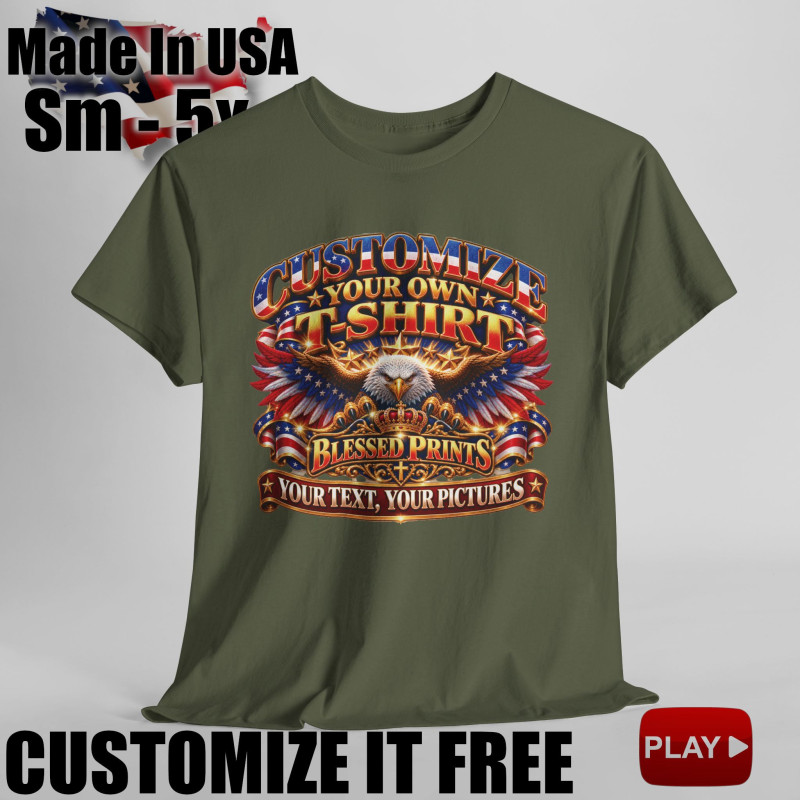 Create And Customize Your Own T-Shirt 11 colors