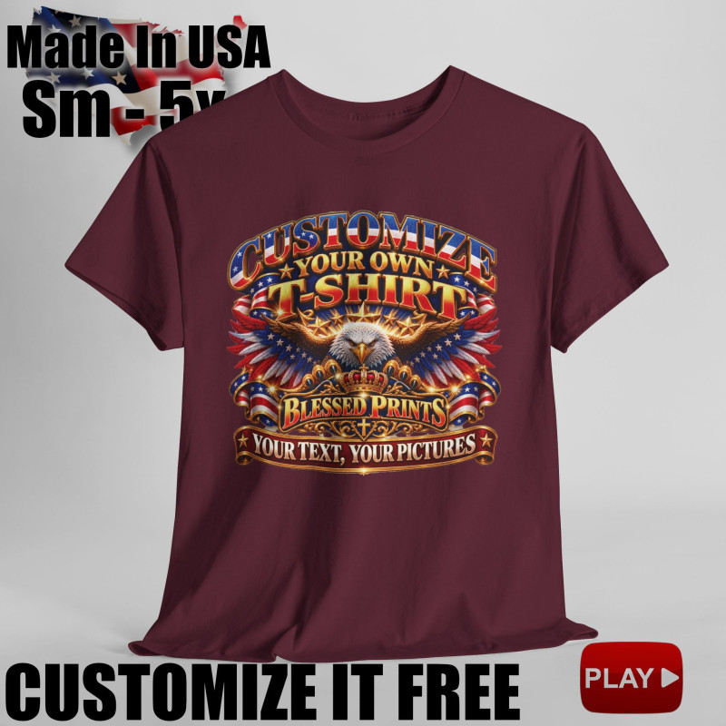 Create And Customize Your Own T-Shirt 11 colors