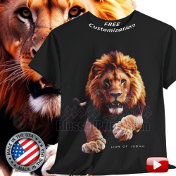 Jesus Lion of Juda T-Shirt Black V 2.0